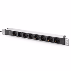 Digitus Multiprise avec profilé en aluminium, 8 prises à contact de protection, câble d’alimentation de 2 m, fiche IEC C20, 1 ...