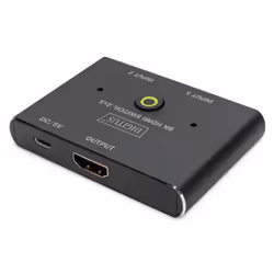 Digitus Commutateur HDMI 8K, 2x1, HDMI, 2.0/2.1, Micro-USB, Aluminium, Noir, 60 Hz