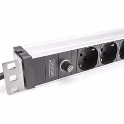 Digitus Socket strip with aluminum profile and back-up fuse, 8-way Italian output, 2 m cable IEC C14 plug - Vue supplémentaire 4