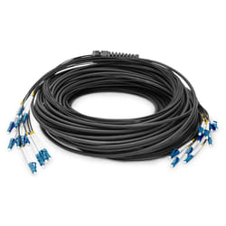 Digitus Câble breakout fibre optique universel préassemblé, multimode OS2, 12 fibres, LC/UPC – LC/UPC