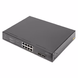 Digitus Commutateur PoE Gigabit Ethernet 8 ports avec 2 ports uplink SFP, budget de puissance PoE 140 W, Non-géré, Gigabit Et ...