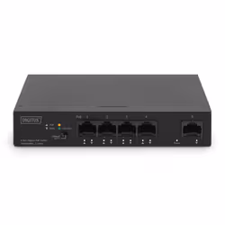 Digitus Commutateur Gigabit Ethernet PoE, 4 ports PoE + 1 port uplink, Budget PoE de 60 W