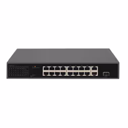 Digitus Commutateur PoE Fast Ethernet 16 ports, 2 liaisons montantes Gigabit (RJ45 / SFP)
