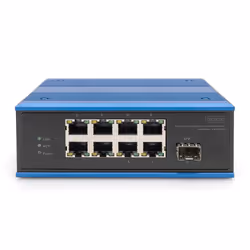 Digitus Commutateur réseau Fast Ethernet 8 ports, industriel, non administrable, 1 liaison montante SFP