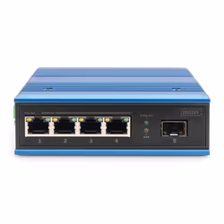 Digitus Commutateur PoE réseau Fast Ethernet 4 ports, industriel, non administrable, 1 liaison montante SFP