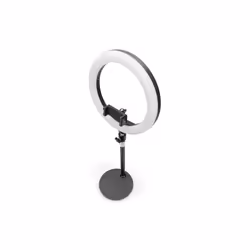 Digitus Ring Light à LED 10 pouces, support, LED, 1600 lm, 3200 K, 6500 K, Noir, USB