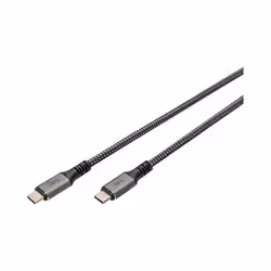 Digitus Câble de raccordement USB 4.0 Type-C, 3 m, USB C, USB C, USB4 Gen 2x2, 20000 Mbit/s, Noir