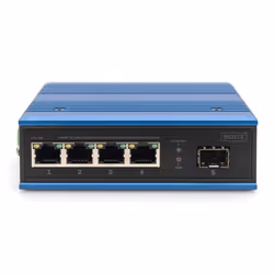 Digitus Commutateur PoE réseau Gigabit Ethernet 4 ports, industriel, non administrable, 1 liaison montante SFP