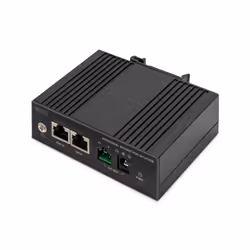 Digitus Splitter PoE Gigabit Ethernet, industriel, 60W, IEEE 802.3af, IEEE 802.3at, IEEE 802.3bt, 10/100/1000Base-T(X), Noir, ...