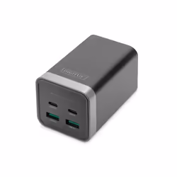 Digitus Chargeur USB universel 4 ports, 150 W GaN, Intérieure, Secteur, 20 V, Argent, Noir