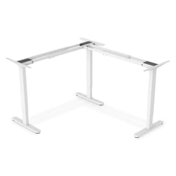 Digitus Piètement de table réglable en hauteur électriquement, forme en L à 90°, 3 moteurs, 2 positions, blanc