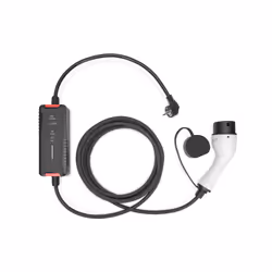 Digitus Chargeur pour véhicules électriques à brancher sur une prise domestique, Noir, Type 2, Schuko, Droit, Courbe, IP55