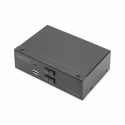 Digitus Commutateur KVM, 2x1 (DP, DP Out, USB), 3840 x 2160 pixels, 4K Ultra HD, Noir