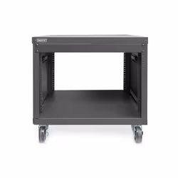 Digitus Rack universel pour équipement 19 pouces avec roulettes, 8U, Rack autonome, 8U, 136 kg, Roues castor, 13,2 kg, Noir