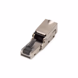 Digitus Connecteur blindé RJ45 pour assemblage sur site, pliable, RJ-45, Argent, Femelle, Droit, 24/1-22/1, 27/7-22/7, 1 A