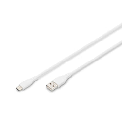 Digitus Câble de connexion USB-C en silicone, 1m, blanc
