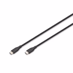 Digitus Câble de connexion USB-C en silicone, 1m, noir
