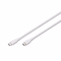 Digitus Câble de connexion USB-C en silicone, 2m, blanc