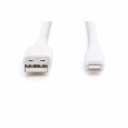 Digitus Câble de connexion Lightning en silicone, USB-A - Lightning 0,5m, blanc