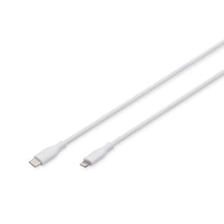 Digitus Câble de connexion Lightning en silicone, USB-C - Lightning, 2m, blanc