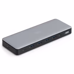 Digitus Station d'accueil USB-C, 13 ports, Avec fil, USB 3.2 Gen 2 (3.1 Gen 2) Type-C, 1.4/2.2, 10,100,1000 Mbit/s, Noir, Gri ...