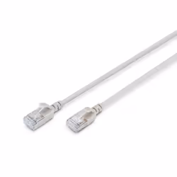Digitus CAT 6A F-FTP Slim Patchkabel, AWG 32/7, 0,3 m, Cat6a, F/FTP (FFTP), RJ-45, RJ-45, Gris