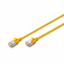 Digitus CAT 6A F-FTP Slim Patch Cable, AWG 32/7, 1 m, Cat6a, F/FTP (FFTP), RJ-45, RJ-45, Jaune