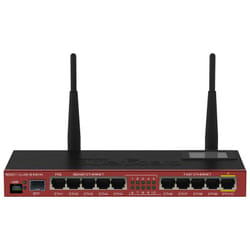 Mikrotik RB2011UIAS-2HND-IN routeur sans fil Gigabit Ethernet Monobande (2,4 GHz) Noir, Bordeaux