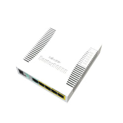 Mikrotik RB260GSP commutateur réseau Géré Gigabit Ethernet (10/100/1000) Connexion Ethernet, supportant l'alimentation via ce port (PoE) Blanc