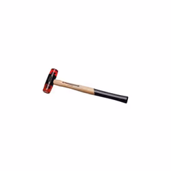 Marteau en plastique 22 mm · 140 g · Avec manche de frêne · Avec bouchons à chocs rouges Avec inserts résistants aux chocs en ...