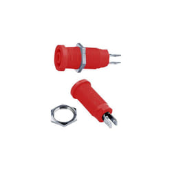Stäubli - douille banane de sécurité ø de la broche: 4 mm XEB-1R 66.9131-22 rouge 1 pc(s)
