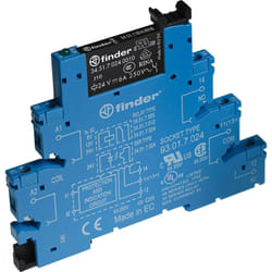 Finder - Module relais 38.51.0.024.0060 Tension nominale: 24 v/dc, 24 v/ac Courant de commutation (max.): 6 a 1 inverseur (rt) 1 pc(s) S72998