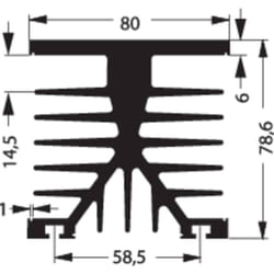 Fischer Elektronik - Dissipateur thermique sk 89 75 KL-SSR1 10022689 1.2 k/w (l x l x h) 80 x 75 x 87 mm 1 pc(s)