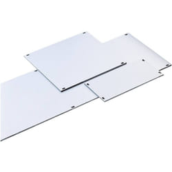 Fischer Elektronik - Face avant 10065009 aluminium argent (mat, anodisé) (l x h) 121.6 mm x 128.4 mm