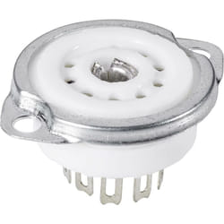 Sonstige - Socle de tube électronique 1 pc(s) 120561 Nombre de pôles: 9 Culot: noval Type de montage: châssis Matériau:Céramique Q57389