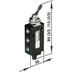Norgren - imi Vanne pneumatique à commande mécanique X3044302 Matériau du boîtier aluminium 1 pc(s) S69173