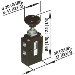 Norgren - imi Vanne pneumatique à commande mécanique 03060402 Matériau du boîtier aluminium 1 pc(s) S69148