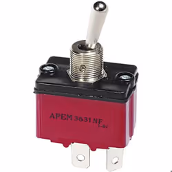 Interrupteur à levier 1 x Off/On APEM 3631NF/2 250 V/AC 6 A à accrochage 1 pc(s)