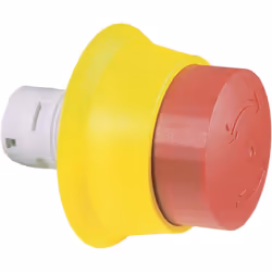 description En position appuyée, le bouton d'arrêt d'urgence se bloque et est déverrouillé en tournant le champignon à gauche ...