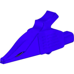 Stäubli XDK-1033 BL Pince crocodile de sécurité enfichable 4 mm CAT II 1000 V bleu