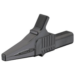 Stäubli XKK-1001 Pince crocodile de sécurité enfichable 4 mm CAT II 1000 V noir