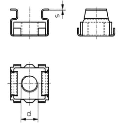 Toolcraft - 521847 Écrou à cage M6 acier 10 pc(s)
