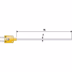 Informations techniques Connexion (technique de mesure) : fiche mâle thermocouple Dimension produit, Ø : 1 mm Longueur : 150  ...