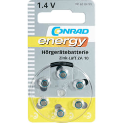 Conrad 650493 pile domestique Batterie à usage unique Zinc-Air