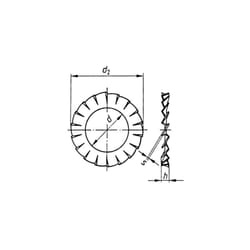 Toolcraft - 100 rondelles à dents A3.2 D6798 194752