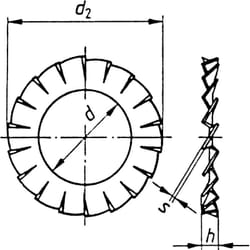 100 Rondelles à dents A2.7 Toolcraft D6798 S59408
