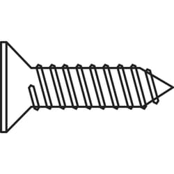 Toolcraft - 194670 HC2,916 D7982:A2K Vis à tôle à têtes fraisées 2.9 mm 16 mm cruciforme din 7982 acier galvanisé 100 pc(s) S59315