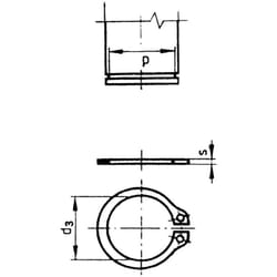 Toolcraft - 9 D471 194748 Circlip ø intérieur: 8.4 mm din 471 Acier à ressort 100 pc(s)