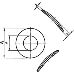 Toolcraft - A4 D137-A2 194667 Rondelle élastique ø intérieur: 4.3 mm M4 din 137 acier inoxydable A2 100 pc(s) S59894