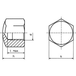 M4 D917-STAHL:A2K 194783 Écrou borgne hexagonal M4 acier galvanisé 10 pc(s) S59489 - Toolcraft